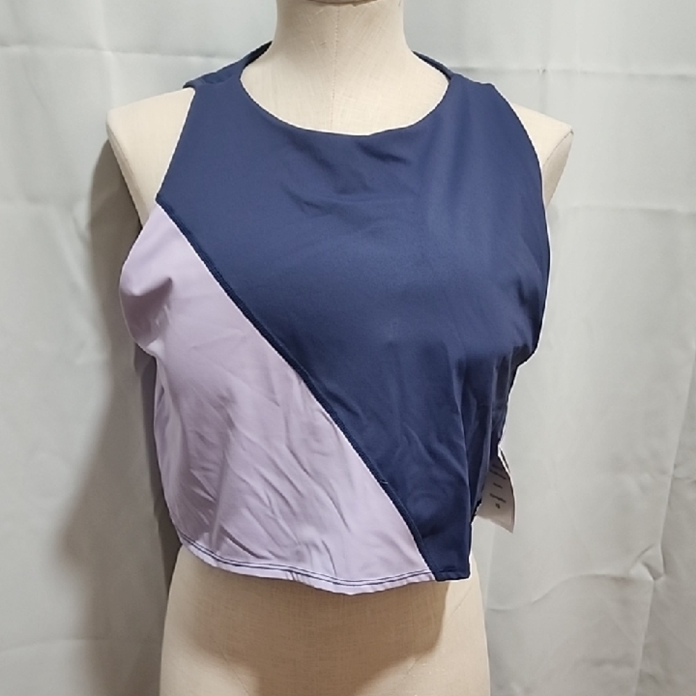 Cotton On Body Navy and Lavender Tank Top